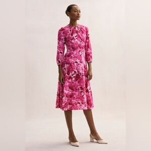 The Fold Lora Dress in Pink NWT 100% Silk